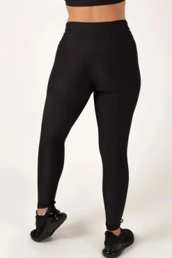 Black Performance - Drawstring High Waisted Leggings