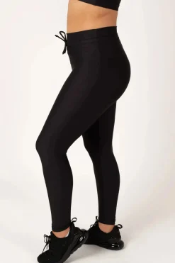 Black Performance - Drawstring High Waisted Leggings