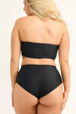 Black Performance - High Waisted Extra Coverage Bikini Bottoms