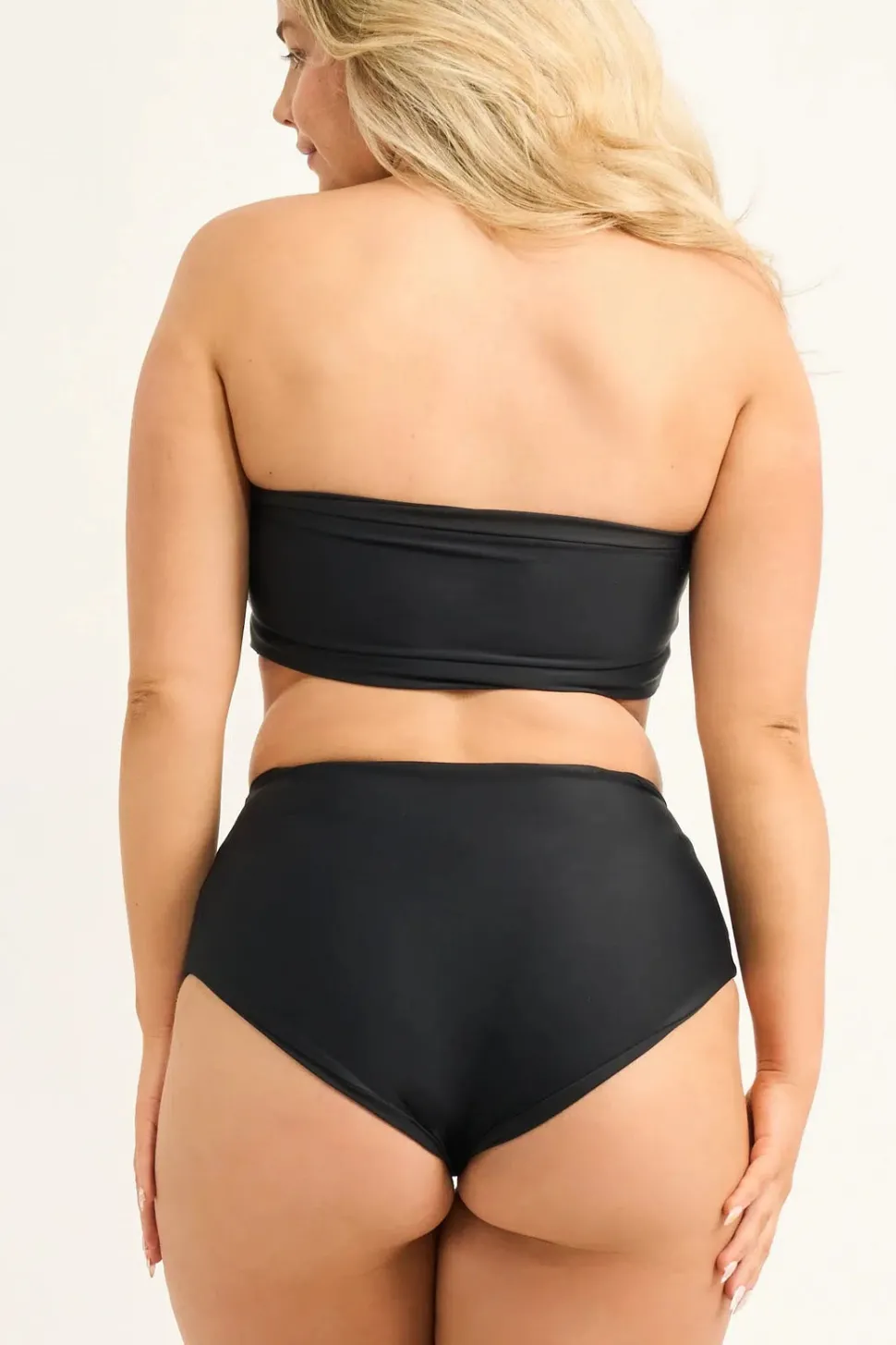 Black Performance - High Waisted Extra Coverage Bikini Bottoms