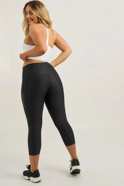 Black Performance - Luxe Panel Pocket High Waisted Capri Leggings