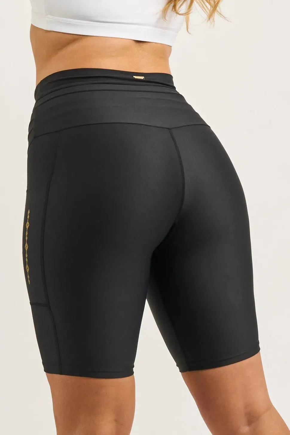 Black Performance - Luxe Panel Pocket Drawstring Long Shorts