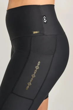 Black Performance - Luxe Panel Pocket High Waisted Long Shorts