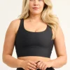 Black Performance - Luxe Scoop Neck Comfort Crop Top