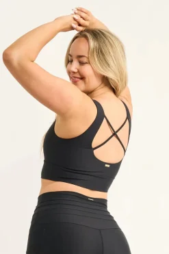 Black Performance - Luxe Scoop Neck Comfort Crop Top