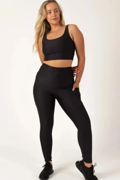 Black Performance - Panel Pocket Extra High Waisted Leggings