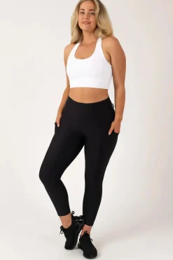 Black Performance - Panel Pocket High Waisted 7/8 Leggings