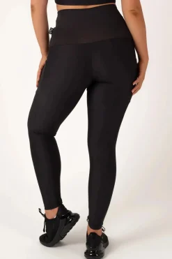 Black Performance - Panel Pocket Extra High Waisted Leggings