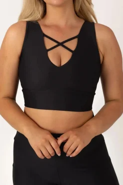 Black Performance - Reversible Comfort Crop Top