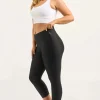 Black Performance - Tummy Control High Waisted Capri Leggings