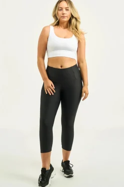 Black Performance - Tummy Control High Waisted Capri Leggings