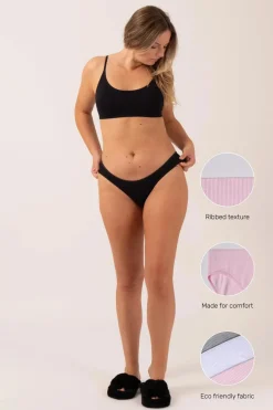 Black Rib Seam Free - Brazilian Briefs