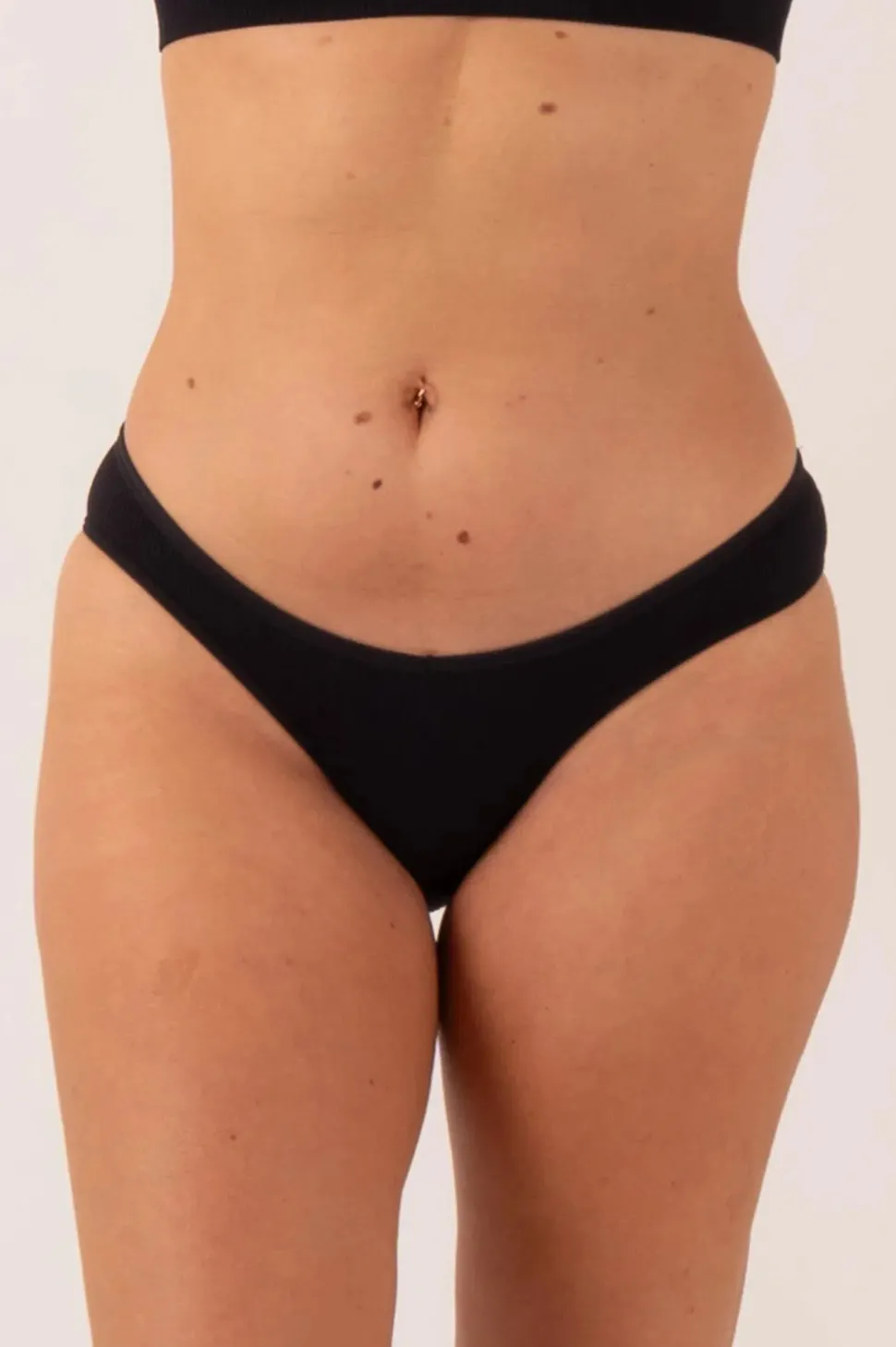 Black Rib Seam Free - Brazilian Briefs