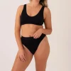 Black Rib Seam Free - Plunge Bralette