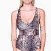 Body Contouring Deep V One Piece W/ Extra Coverage Bottoms - Jag Swag
