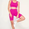 Body Contouring Scoop Neck Comfort Crop Top - Pink