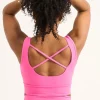 Candy Pink Body Contouring - Scoop Neck Comfort Crop Top