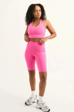 Candy Pink Body Contouring - High Waisted Long Shorts
