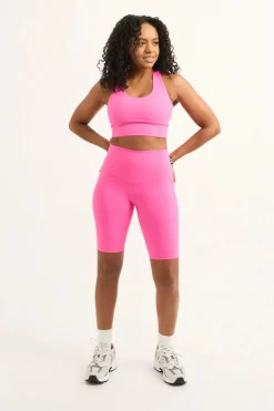 Candy Pink Body Contouring - High Waisted Long Shorts