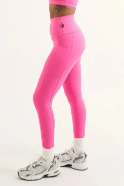 Candy Pink Body Contouring - Panel Pocket High Waisted Leggings
