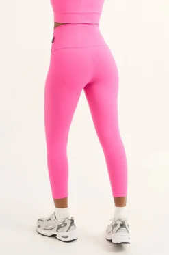 Candy Pink Body Contouring - High Waisted Capri Leggings