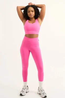 Candy Pink Body Contouring - High Waisted 7/8 Leggings