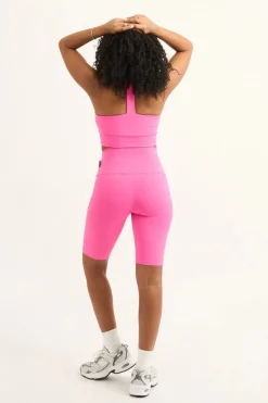 Candy Pink Body Contouring - High Waisted Long Shorts