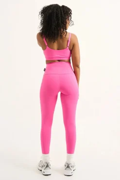 Candy Pink Body Contouring - Panel Pocket High Waisted Leggings