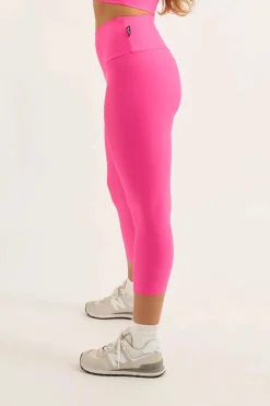 Candy Pink Performance - Booty Scrunch High Waisted Capri Leggings
