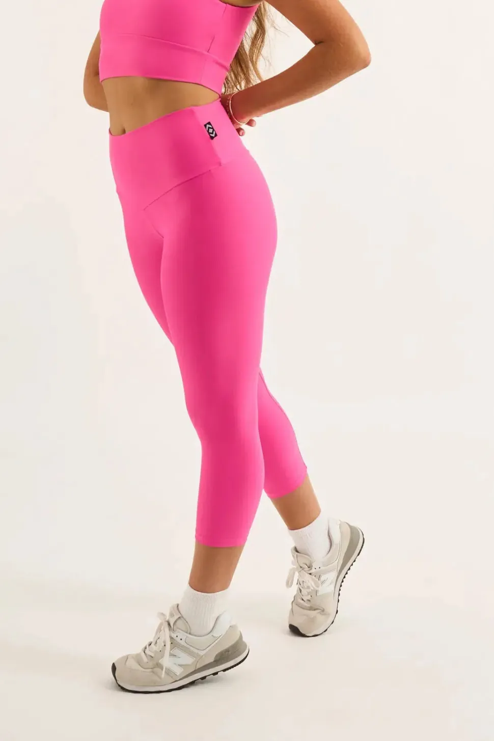 Candy Pink Performance - Booty Scrunch High Waisted Capri Leggings