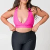 Candy Pink Performance - Cross Over Crop