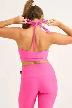 Candy Pink Performance - Halter Crop