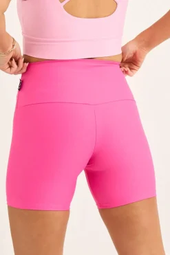Candy Pink Performance - High Waisted Booty Shorts