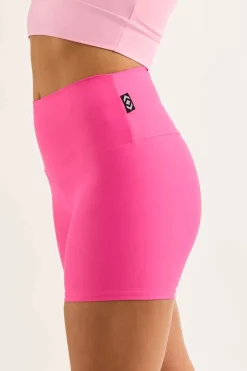 Candy Pink Performance - High Waisted Booty Shorts