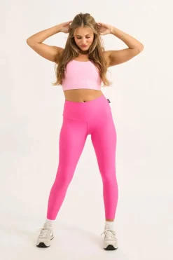 Candy Pink Performance - High Waisted 7/8 Leggings