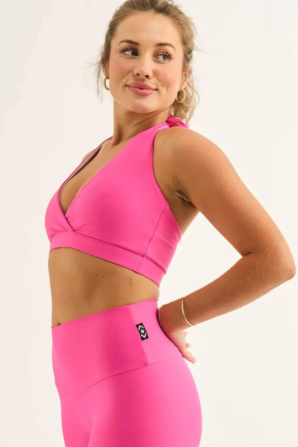Candy Pink Performance - Halter Crop