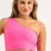 Candy Pink Performance - One Shoulder Comfort Crop Top