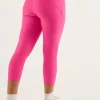 Candy Pink Performance - Pocket Booty Shaper Drawstring Capri Leggings