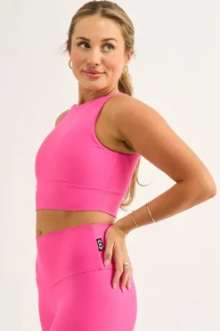 Candy Pink Performance - Reversible Comfort Crop Top