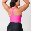 Candy Pink Performance - T Back Comfort Crop Top