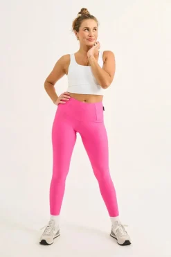 Candy Pink Performance - Tummy Control High Waisted Leggings