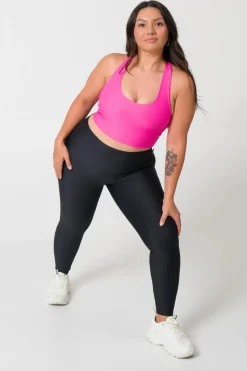 Candy Pink Performance - T Back Comfort Crop Top