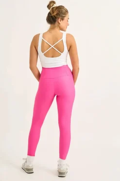 Candy Pink Performance - Tummy Control High Waisted Leggings