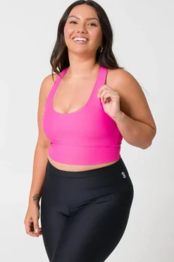 Candy Pink Performance - T Back Comfort Crop Top