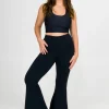 Comfy Cotton High Waisted Bells - Black