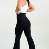 Comfy Cotton High Waisted Bootleg Pant - Black