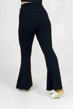 Comfy Cotton High Waisted Bells - Black