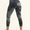 Dark and Moody Tie Dye Body Contouring - Extra High Waisted Capri Leggings
