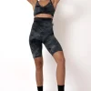 Dark and Moody Tie Dye Body Contouring - Extra High Waisted Long Shorts