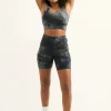 Dark and Moody Tie Dye Body Contouring - High Waisted Booty Shorts